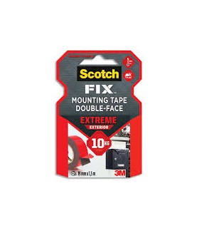 Adhésif double face 3M extrême extérieur 1.5mx19mm