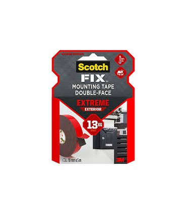 Adhésif double face 3M extrême extérieur 5mx19mm