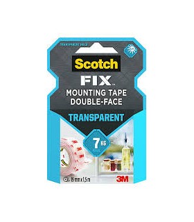 Adhésif double face 3M transparent 1.5mx19mm