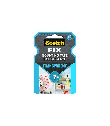 Adhésif double face 3M transparent 1.5mx19mm