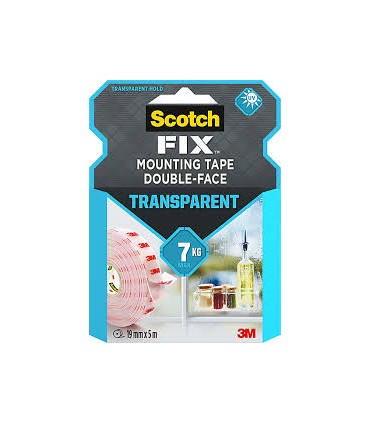 Adhésif double face 3M transparent 5mx19mm