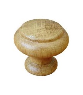 Bouton bois hêtre pour meuble 30mm x2