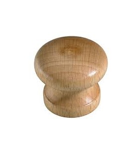 Bouton bois hêtre pour meuble 35mm x2