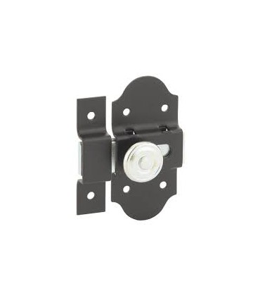 Targette bouton tournant 30x80 noir
