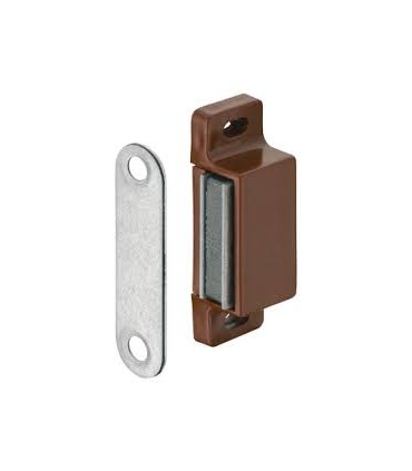 Loqueteau magnétique plastique marron force 3kg x2
