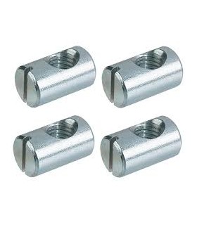 Écrou creux acier pour vis assemblage x4