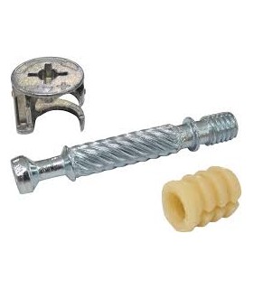 Ferrure d'assemblage acier 15mm goujon + manchon x2