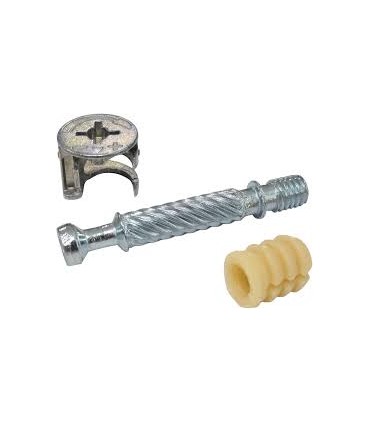 Ferrure d'assemblage acier 15mm goujon + manchon x2