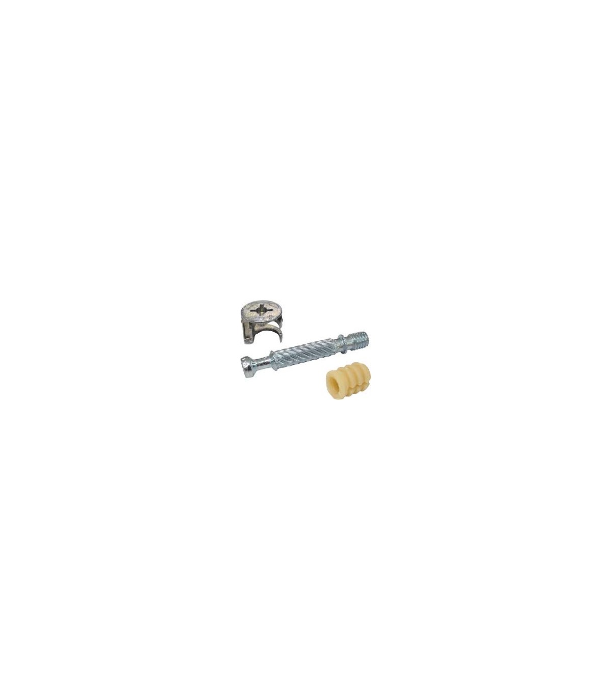 Ferrure d'assemblage acier 15mm goujon + manchon x2