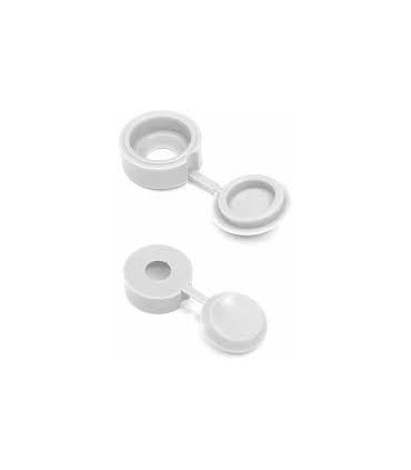 Cache vis plastique blanc à rondelle 14mm x8