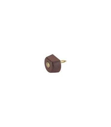 Taquet d'étagère à clou plastique marron x12