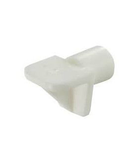 Taquet d'étagère plastique blanc d.5mm x12