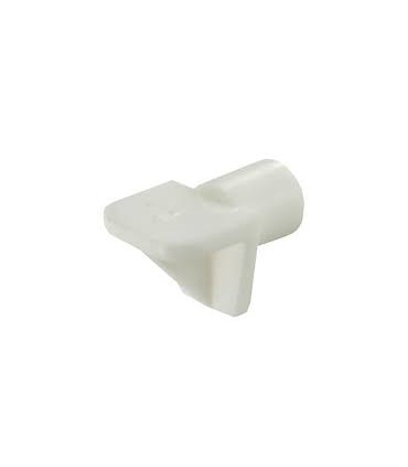 Taquet d'étagère plastique blanc d.5mm x12