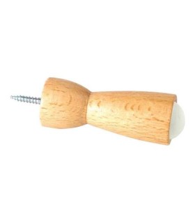 Butoir de porte en bois adhésif ou à visser x1