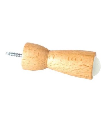 Butoir de porte en bois adhésif ou à visser x1