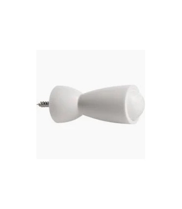 Butoir de porte en plastique blanc adhésif ou à visser x1
