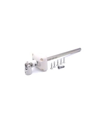 Bloc guide genouillère 6 pans d.7 acier blanc