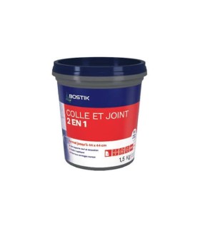 Colle et joint carrelage pâte blanc 1.5kg Bostik