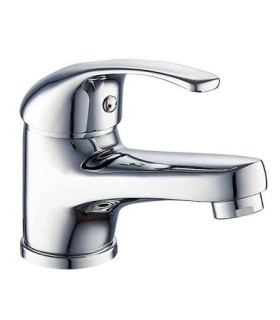 Robinet mitigeur lavabo avec vidage chrome Pola