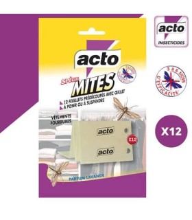 Feuillet anti-mite vêtements x12 Acto