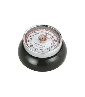 Minuteur rond aimanté noir