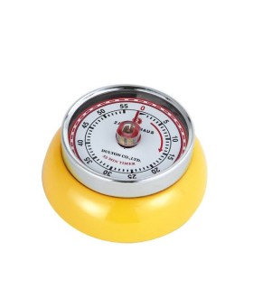 Minuteur rond aimanté jaune