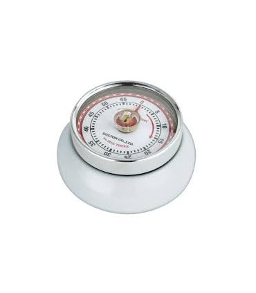 Minuteur rond aimanté blanc