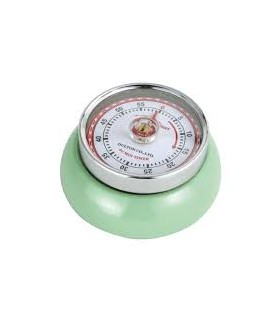 Minuteur rond aimanté vert pale