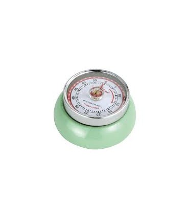 Minuteur rond aimanté vert pale