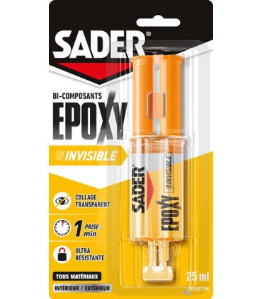 Sader colle epoxy invisible seringue 25ml