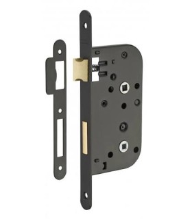 Serrure noire axe 40 têtière bout rond